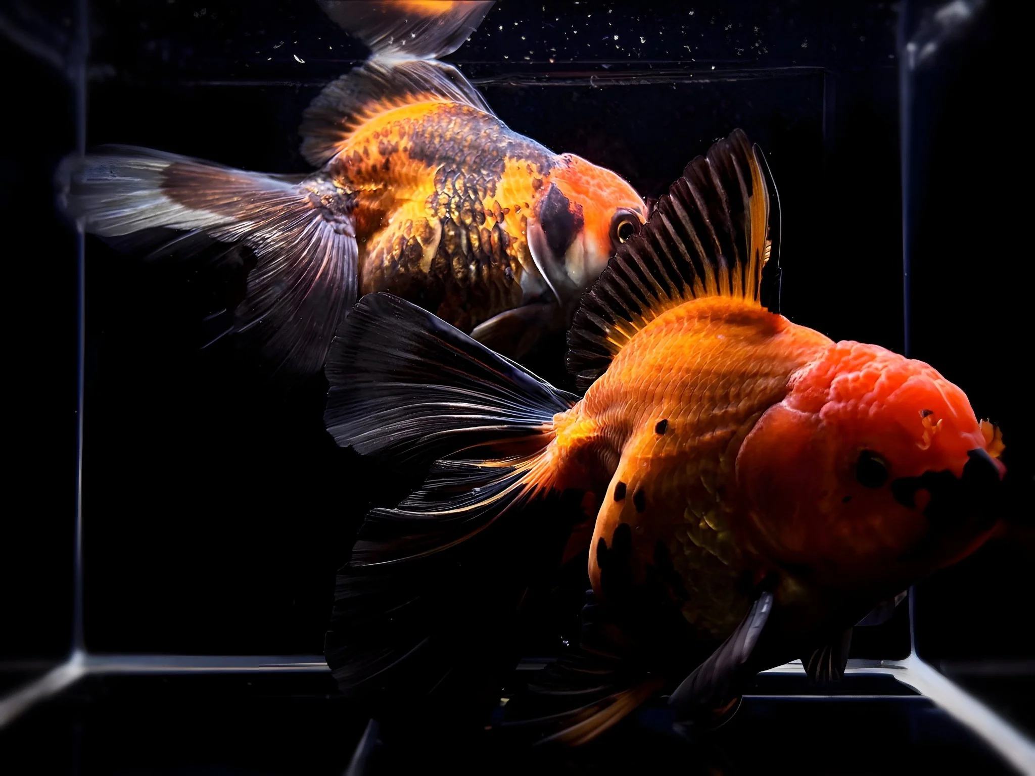 Red & Black Thailand Oranda Goldfish - 4"-4.5"